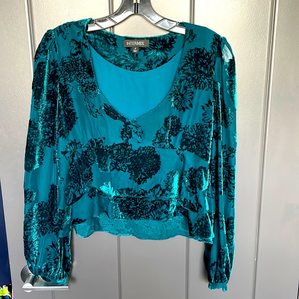 Intermix Maxine Velvet Top